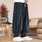 Buddha Stones Casual Solid Color Simple Design Men's Cotton Pants With Pockets - DimGray - US/UK/AU46，EU56 (5XL) - image 17