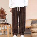 Buddha Stones Casual Solid Color Simple Design Men's Cotton Pants With Pockets - image 1