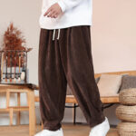 Buddha Stones Casual Solid Color Simple Design Men's Cotton Pants With Pockets - image 2
