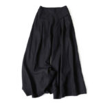 Buddha Stones Plain Color Cotton Linen High Waist Wide Leg Pants With Pockets - Black - US16，UK/AU20，EU48 (3XL) - image 21
