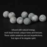Buddha Stones Natural Grey Jasper Sodalite Om Mani Padme Hum Buddha Face Healing Bracelet - image 5