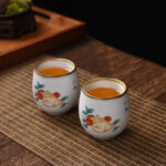 Buddha Stones Cute Lying Cat Branches Teacup Kung Fu Tea Cup With Gift Box - image 7