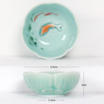 Buddha Stones Koi Fish Lotus Hand Teacup Kung Fu Tea Cup - Red Koi Fish & Leaves 8.8cm*3cm*3.5cm - image 7