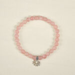 Buddha Stones 925 Sterling Silver Lotus Design Natural Pink Crystal Soothing Bracelet - image 11