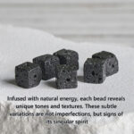 Buddha Stones Natural Picasso Jasper Square Lava Rock Positive Bracelet - image 7