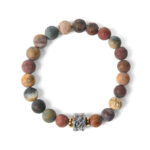 Buddha Stones Natural Picasso Jasper Buddha Face Energy Bracelet - image 6