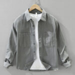 Buddha Stones Spring Commute Buttons Long Sleeve Shirt Men Cotton Clothing With Pockets - DarkGray - US/UK/AU42，EU52 (3XL) - image 14