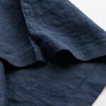 Buddha Stones Men's Solid Color Lapel Buttons Long Sleeve Pure Linen Shirt - image 2