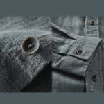 Buddha Stones Men's Pure Color Lapel Buttons Simple Design Ramie Cotton Long Sleeve Shirt - image 7