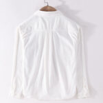 Buddha Stones Spring Plain Simple Buttons Design Corduroy Men's Long Sleeve Jacket With Pockets - image 4