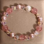 FREE Today: Healing and Positive Natural Strawberry Quartz White Crystal Pearl Bracelet - image 4