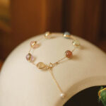 Buddha Stones Colorful Crystal Amethyst Strawberry Quartz Balance Bracelet - image 1
