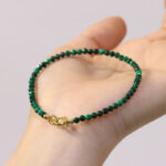 Buddha Stones 3mm Natural Malachite Ultra-thin Beads Anti-anxiety Bracelet - image 8