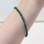 Buddha Stones 3mm Natural Malachite Ultra-thin Beads Anti-anxiety Bracelet - image 9