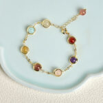 Buddha Stones Colorful Crystal Amethyst Strawberry Quartz Balance Bracelet - image 13
