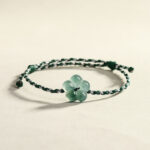 Buddha Stones Natural Flower Jade Hand-Woven Prosperity  Bracelet - Jade(Wrist Circumference: 14-20cm) - image 0