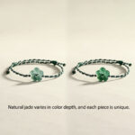 Buddha Stones Natural Flower Jade Hand-Woven Prosperity  Bracelet - image 6
