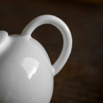 Buddha Stones White Plum Pine Bamboo Engraved Design Ceramic Teapot Teapot BS 4