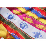 Buddha Stones Tibetan Lucky Blessing Multicolored Lotus Mantra Jacquard Khata Decoration Decorations BS 11