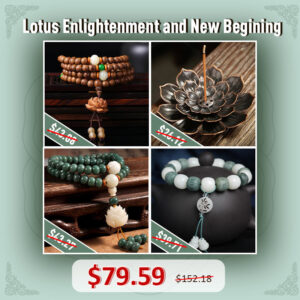 Buddha Stones Lotus Enlightenment And New Begining Gift Set Gift Set buddhastoneshop main