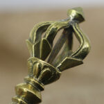 Buddha Stones Handcrafted Nepal Small Five Prong Vajra Dorje Strength Copper Decoration Dorje BS 2