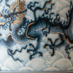 Buddha Stones Small Blue And White Dragon Pattern Ceramic Teacup Kung Fu Tea Cups 45ml Cup BS 6