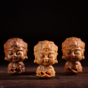 Buddha Stones Chinese Zodiac Natal Buddha Green Sandalwood Lotus Engraved Positive Home Decoration Decorations BS main