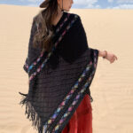 Buddha Stones Tibetan Colorful Striped Rhombus Pattern Shawl Tassels Pullover Winter Cozy Travel Scarf Wrap Tibetan Shawl BS 9