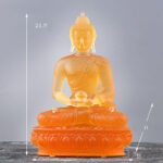 Buddha Stones Buddha Handmade Figurine Liuli Art Piece Serenity Statue Home Offering Decoration Decorations BS 12