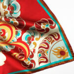 Buddha Stones Dunhuang Rebound Pipa Flying Frescoes 100% Mulberry Silk Scarf Premium Grade 6A Dunhuang Shawl Silk Scarf BS 24