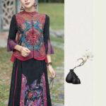 Buddha Stones Vintage Style Embroidery Flower Tang Suit Design Sleeveless Vest Waistcoat BS 27