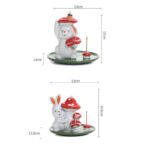 Year of the Rabbit Carrot Mushrooms Rabbit Ceramic Bunny Blessing Incense Burner (Extra 30% Off | USE CODE: FS30) Incense Burner BS 22