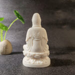 Buddha Stones Mini Ivory Fruit Tathagata Buddha Lotus Kwan Yin Avalokitesvara Manjusri Samantabhadra Serenity Desk Decoration Decorations BS 15