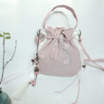 Buddha Stones Handmade Embroidered Flowers Canvas Tote Shoulder Bag Handbag Bag BS 49