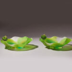 Buddha Stones Feng Shui Lotus Handmade Liuli Crystal Art Piece Home Office Offering Decoration Decorations BS 9