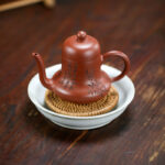 Buddha Stones Vintage Bamboo Peach Blossom Purple Clay Kung Fu Teapot Teapot BS 18