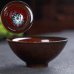Buddha Stones Colorful Ceramic Teacup Home Office Tea Cups Cup BS Maroon