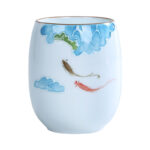 Buddha Stones Koi Fish Lotus Landscape Dandelion Peony Flower Ceramic Teacup Kung Fu Tea Cup Cup BS 7