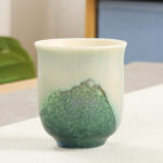Buddha Stones Creative Green Ceramic Teacup Kung Fu Tea Cups Cup BS 6.5*7.3cm*130ml