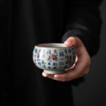 Buddha Stones Mountain Landscape Lotus Orchid Pavilion Gathering Ceramic Teacup Kung Fu Tea Cup Cup BS 15