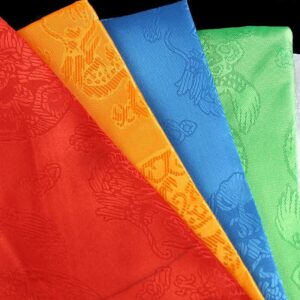 Tibetan Lucky Blessing 5 Colors Dragon Phoenix Pattern Khata Decoration Decorations BS main