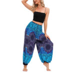Buddha Stones Casual Loose Compass Pattern Harem Trousers Women's Yoga Pants Women's Harem Pants BS 8