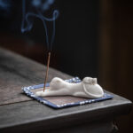 Lovely Cat Panda Ceramic Blessing Incense Burner Decoration Incense Burner BS Lazy Cat Incense Holder