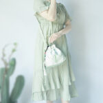 Buddha Stones Handmade Embroidered Flowers Canvas Tote Shoulder Bag Handbag Bag BS 3
