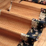 Buddha Stones Vintage Peony Flower Blossom Bamboo Cup Mat Pad Tea Cup Coaster Kung Fu Tea Mat Tea Mat BS 3