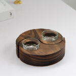 Buddha Stones Yin Yang Wood Candle Holder Meditation Rituals Use Items Candle Holder BS 12