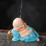 Buddha Stones Color Changing Laughing Buddha Resin Tea Pet Wealth Home Figurine Decoration Decorations BS 13