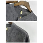 Buddha Stones Summer Solid Color Men Short Sleeve Button Shirt Men's Shirts BS 4