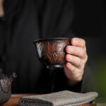 Buddha Stones Lotus Leaf Flower Landscape Dragon Bamboo Ceramic Teacup Kung Fu Tea Cup Bowl Cup BS 16