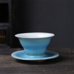 Buddha Stones Planet Design Ceramic Coffee Mug Rough Pottery Tea Coffee Cup With Saucer Coffee Mug BS Uranus 10cm*10cm*6.5cm*160ml